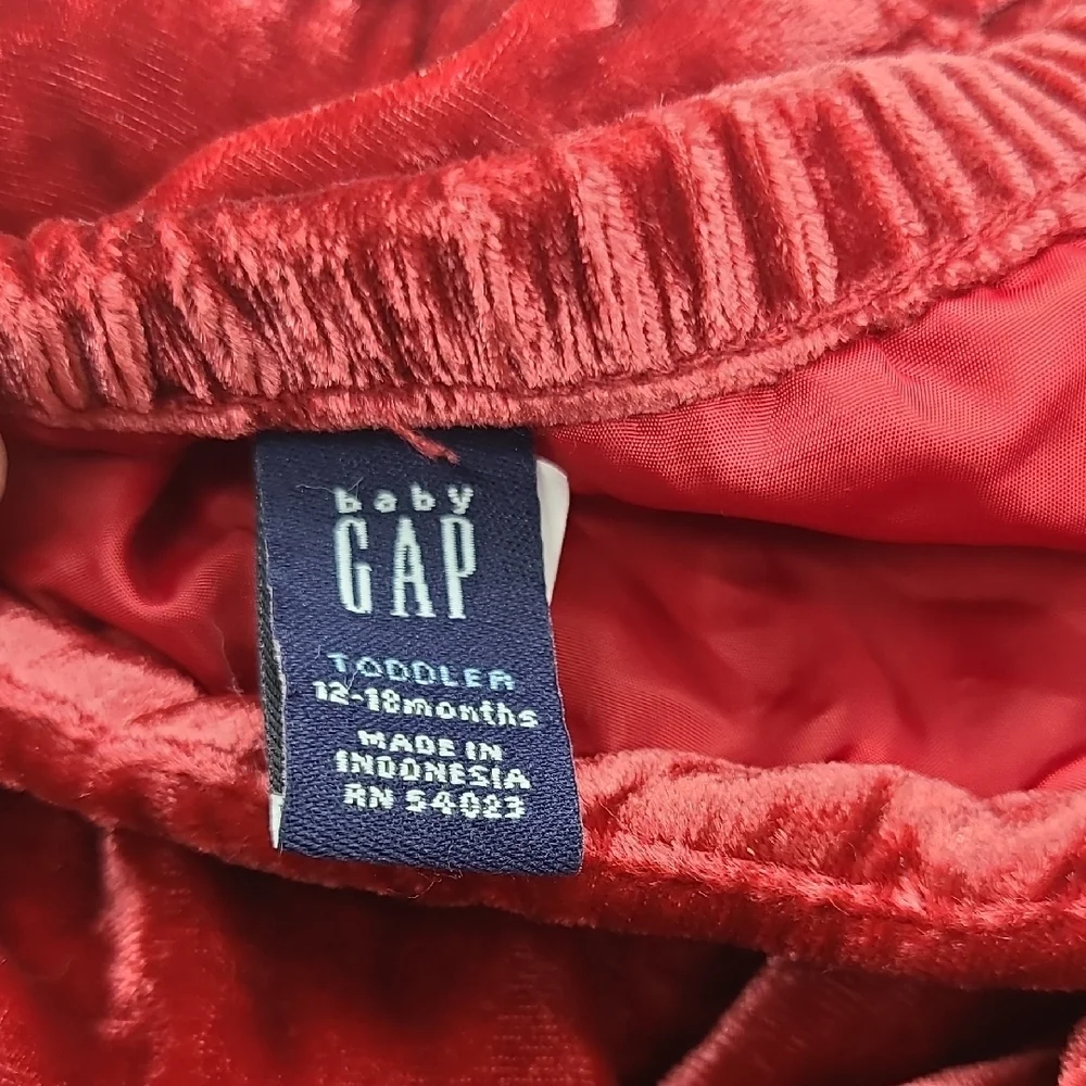 Vintage- GAP Baby 12-18 Month Red Velvet Skirt
